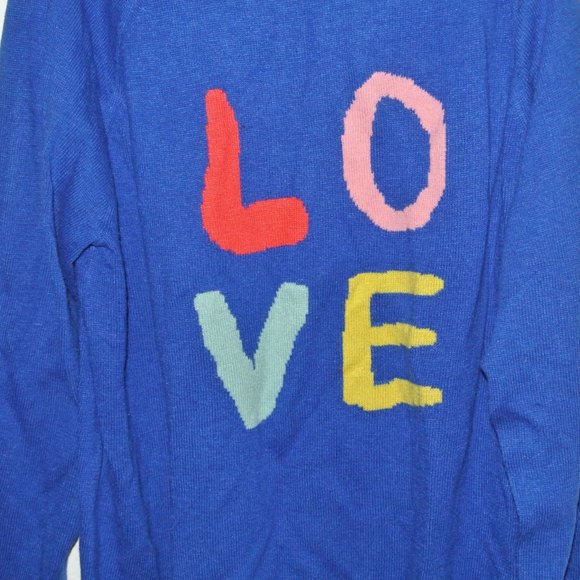 Boden Girls Love Rainbow Sweater Wool Cashmere 13 - Picture 3 of 5